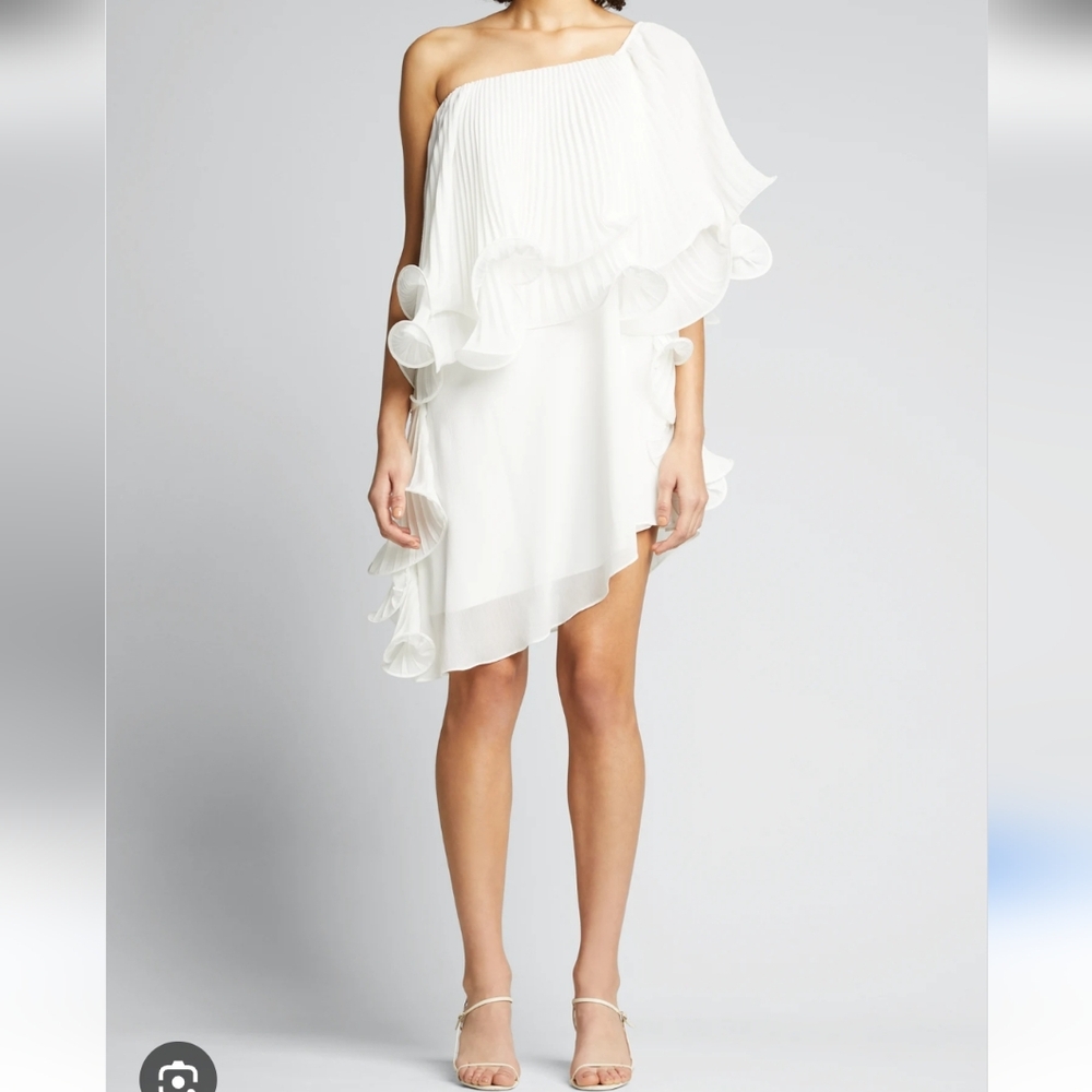 Badgley Mischka Collection Asymmetric Crinkle Dress Size 8